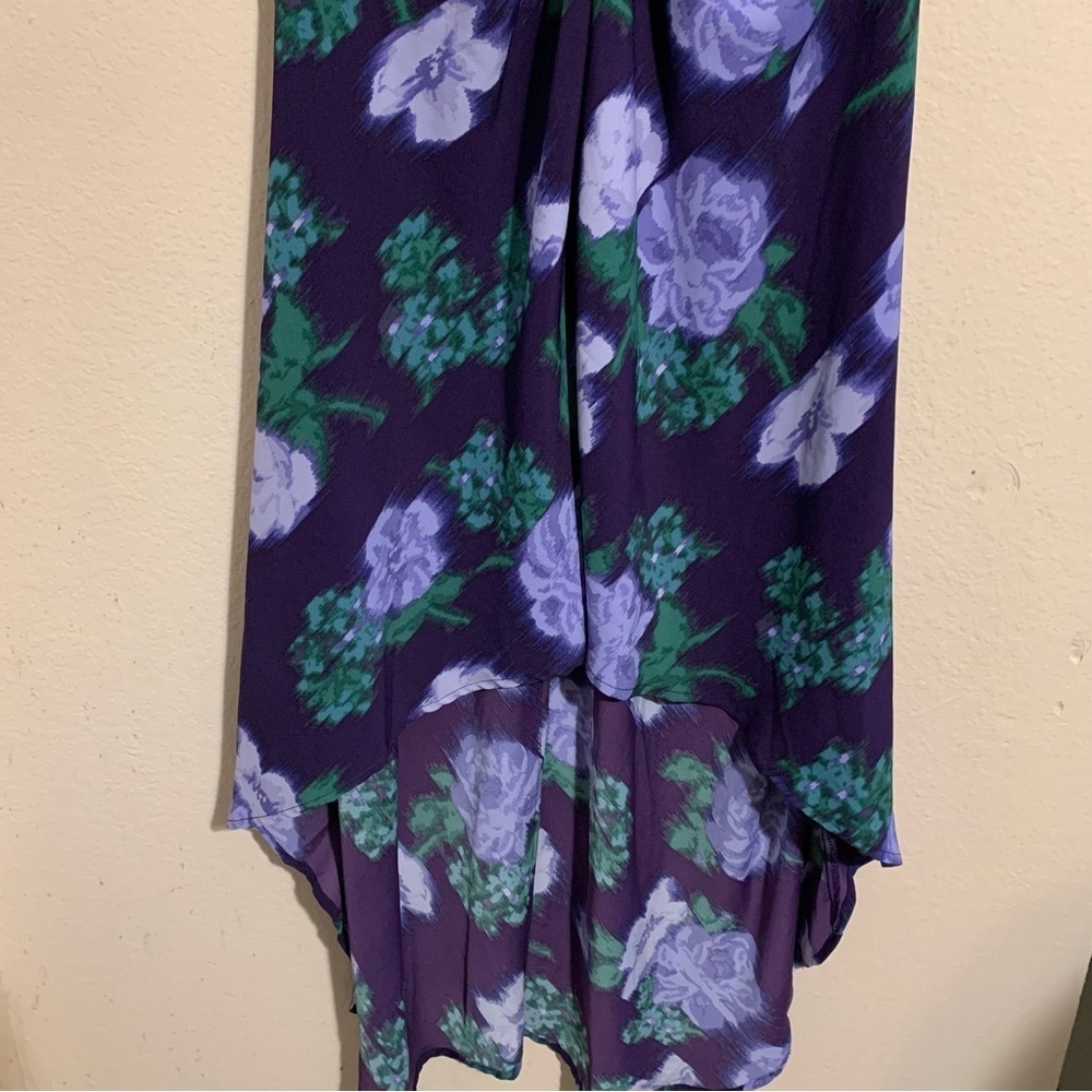 A New Day Floral Spring Purple Dress size XL puffed sleeves - Picture 4 of 11